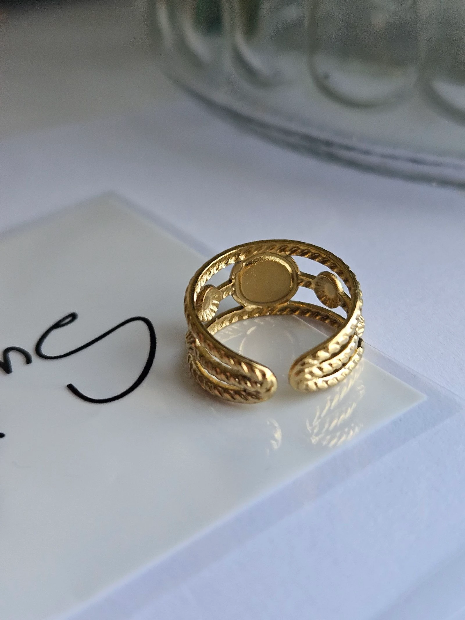 Anillo de acero inoxidable de moda ajustable – photo 4